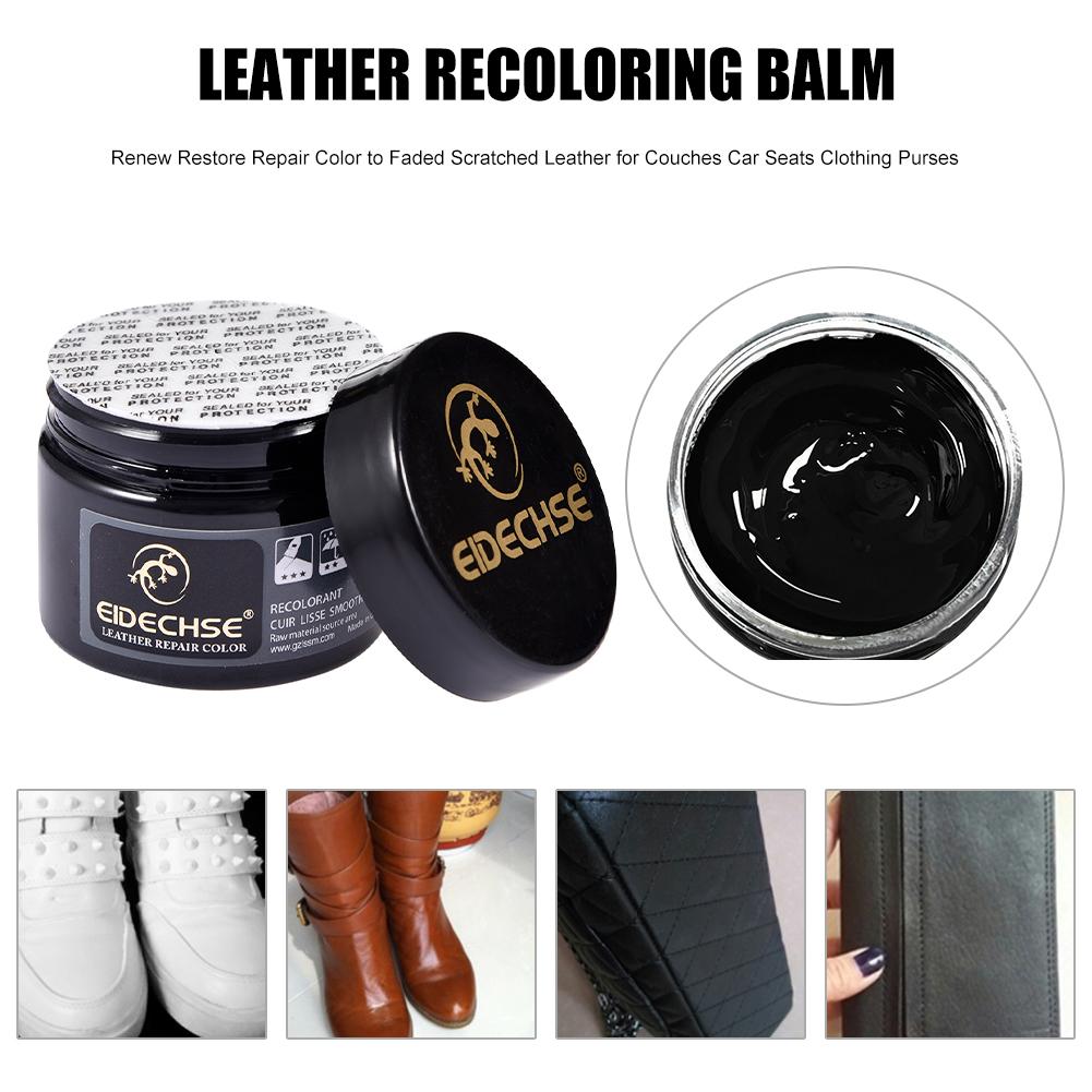 Leather Recoloring Balm Renew Restore Repair Color To Faded Scratched Leather for Couches Car Seats Clothing Purses 1.7 Oz