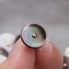 10pcs Black Shell Natural Shell Button Mother of Pearl Round Metal Shank Buttons for DIY Shirt Clothes Coat Sewing Accessories