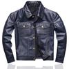 NBLL Genuine Leather Biker Cowhide Leather Rider Cold Weather Motorcycle Leather Flight Winter Blue P2178 Men's Jacket, Jacket, Jacket, Blouson,
