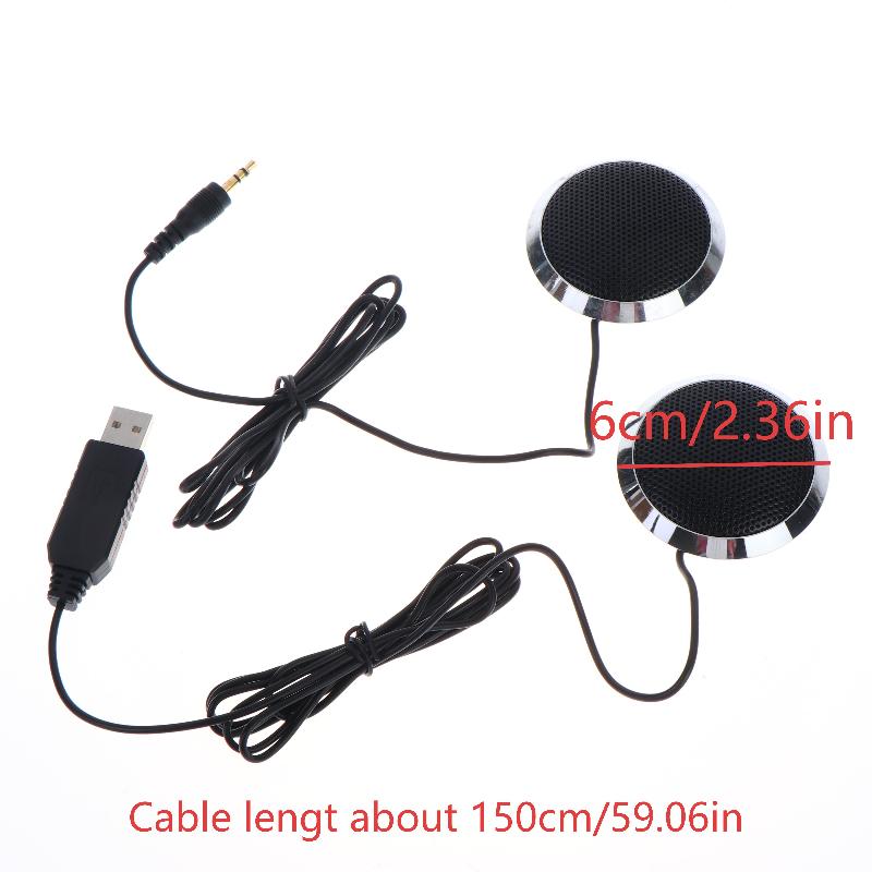 3.5Mm/Usb Condenser Microphone Omnidirectional Desktop Conference Mic For Laptop Pc Computer Gaming Streaming Online Class