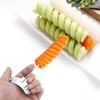 2PCS/Set Stainless Steel Manual Vegetable Spiral Cutter Potato Carrot Cucumber Carving Roller for Home Kitchen