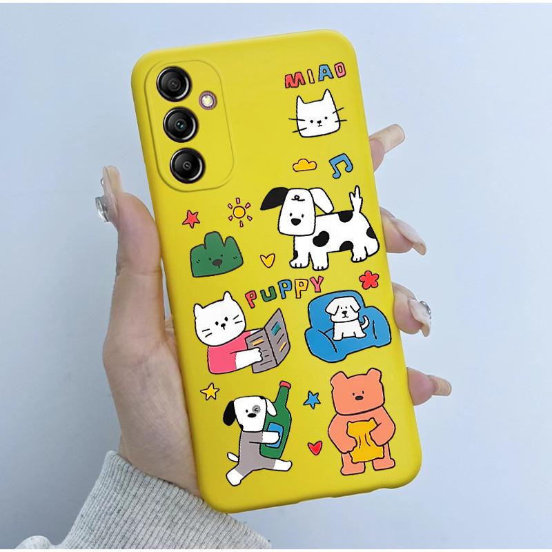 For Samsung Galaxy A14 4G Case A145 Soft TPU Silicone Cover Cute Astronaut Panda Phone Case For Samsung A14 5G A146B Coque Funda