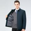Herren Herbst Leichte Gepolsterte Baumwolljacke mit Stehkragen für Väter mittleren Alters - Warme Oberbekleidung