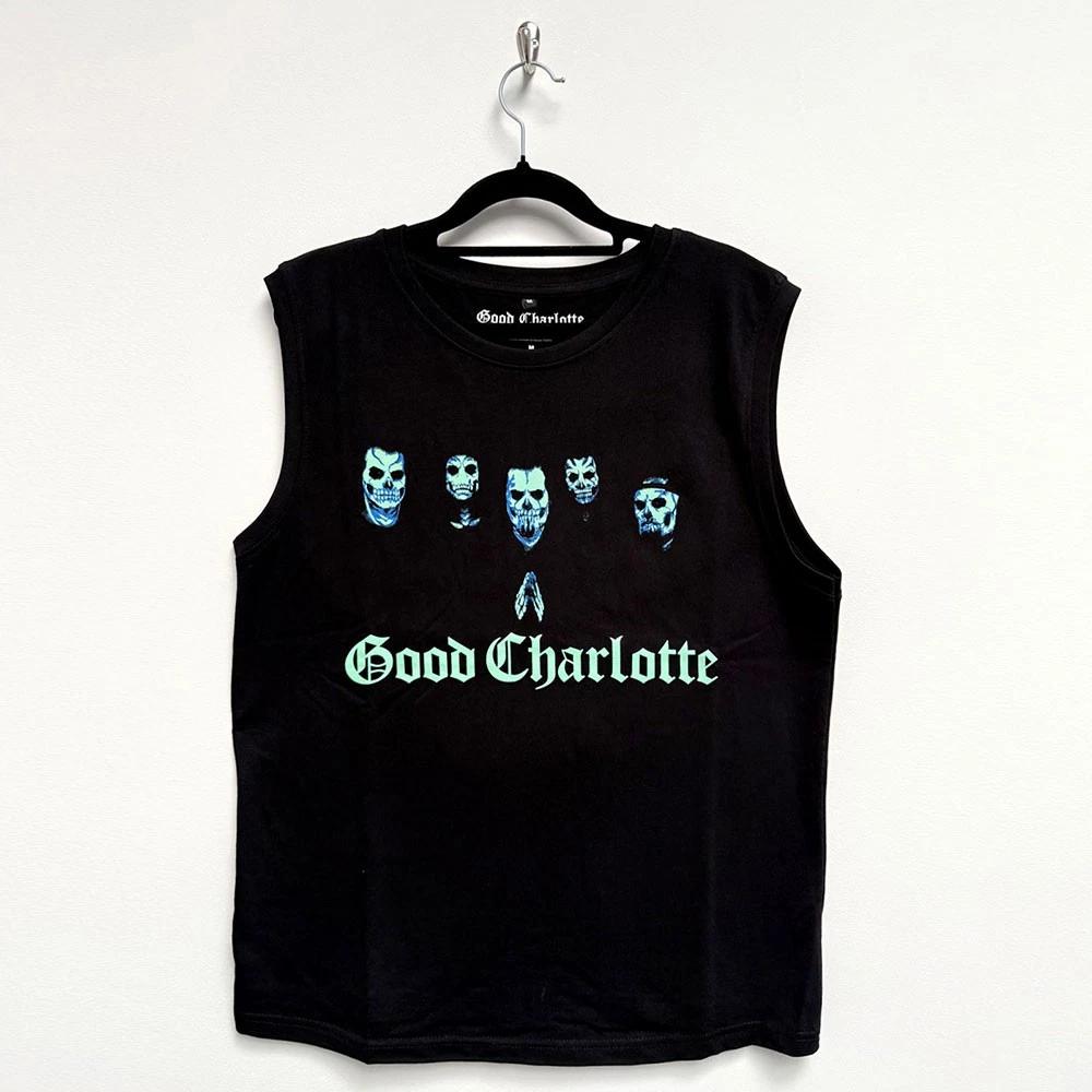 Good Charlotte Unisex Tank T-Shirt: Generation Rx Skull Faces (Black) (XX-Large) 2XL