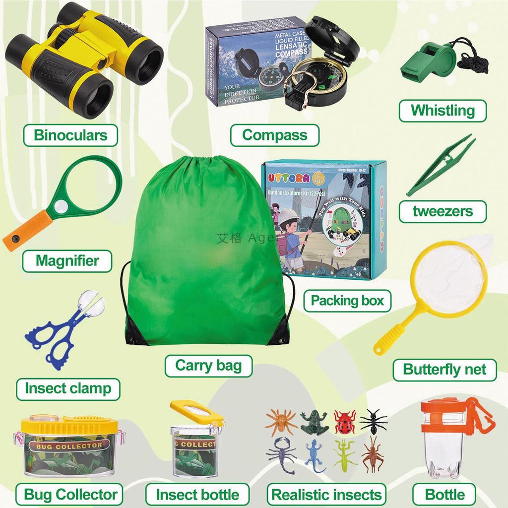 Children's Outdoor Adventure Set Insect Toy Set Children's Telescope Magnifying Glass