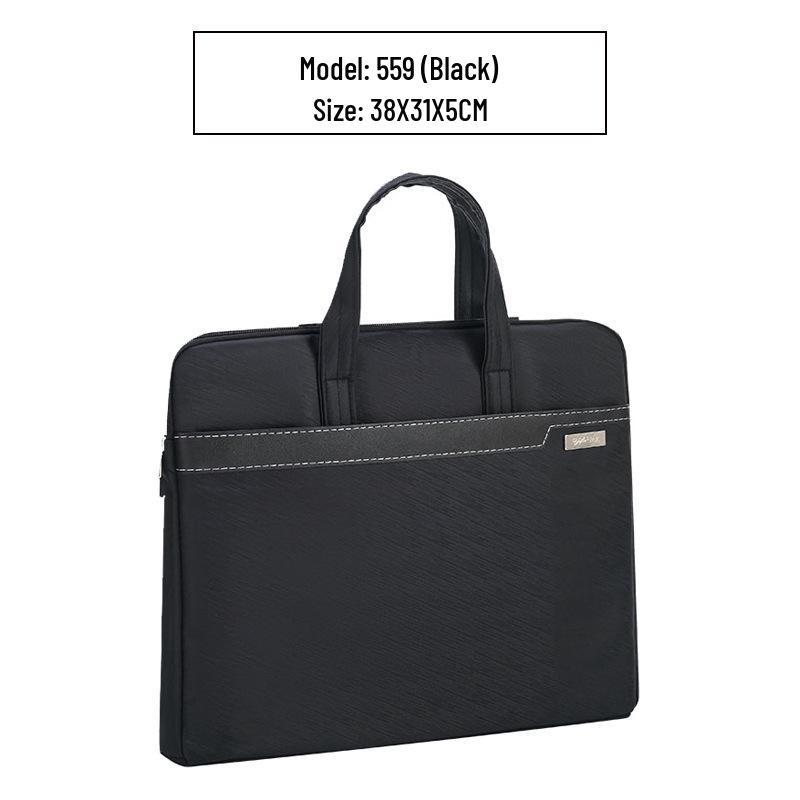 Handheld Waterproof Document Bag with Zipper - Large Capacity Office & Conference Bag for Computers & Documents