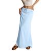 Women's Solid Color Simple Drawstring Elastic Waist Half Skirt
