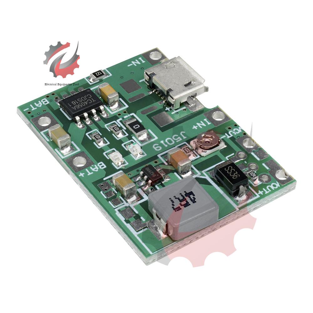 3.7V to 9V 5V 2A Charge Discharge Integrated Step Up Module Adjustable 18650 Lithium Battery Charge Discharge Integrated Module