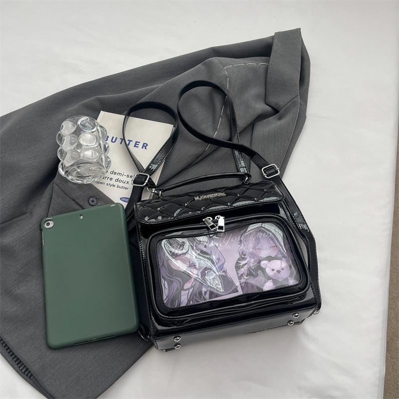 Embroidered Women's Backpack  New Versatile Backpack Single Shoulder Crossbody Bag Casual Transparent