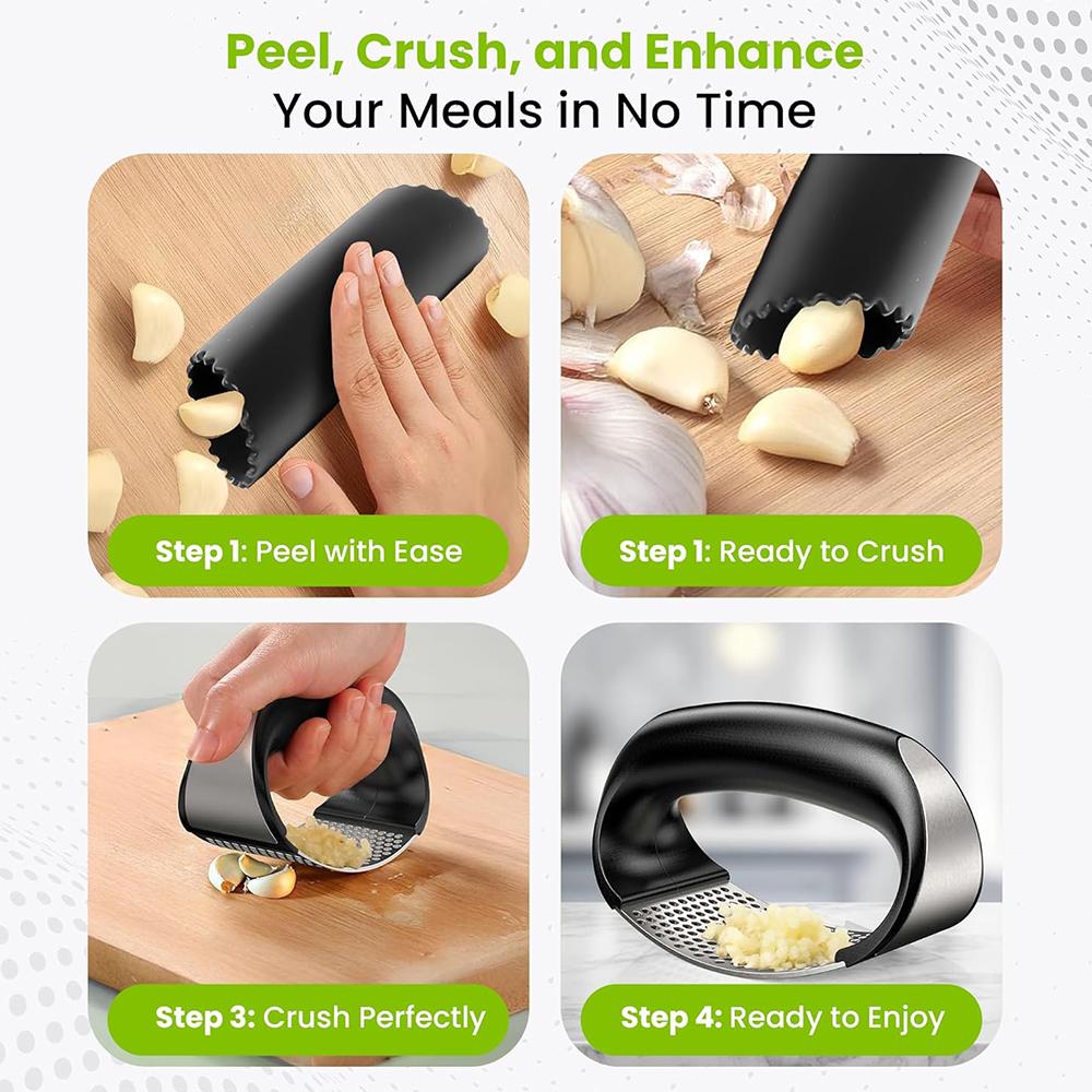 Stainless Steel Garlic Press Manual Garlic Press Device Kitchen Press Squeezer Ginger Garlic Tools Kitchen Accessories