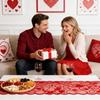 Valentines Day Table Runner Red Lace Love Heart Valentine Dining Room Decor Romantic Dining Table Runner for Holiday Parties