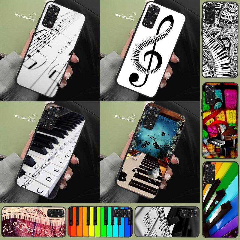 Piano Keys Musical Funda For Xiaomi Redmi Note 13 Pro 14 9 10 11 12 9S 10S 11S 12S Redmi 13C 10C 12C 14C Case