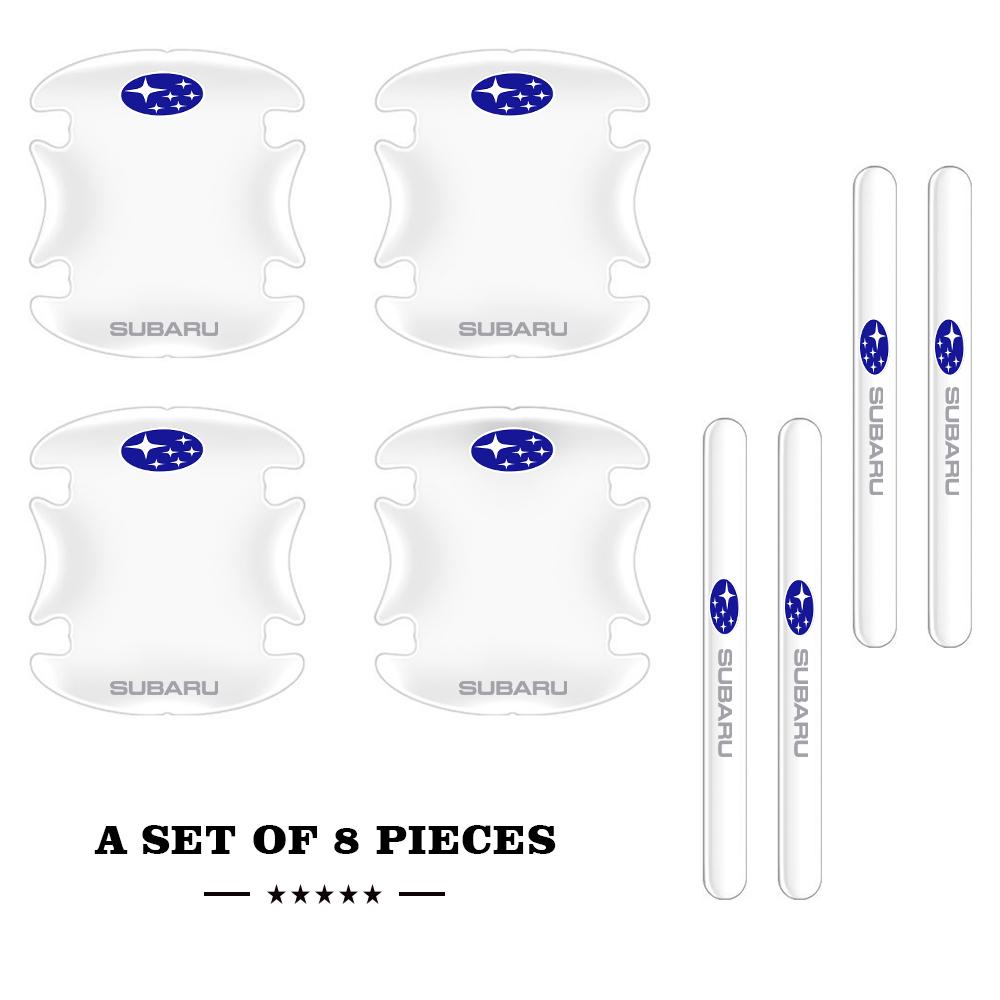 For Subaru Forester Outback STI Legacy BRZ Tribeca 8PCS Car Door Bowl Handle Rearview Mirror Protector Film Stickers WW4