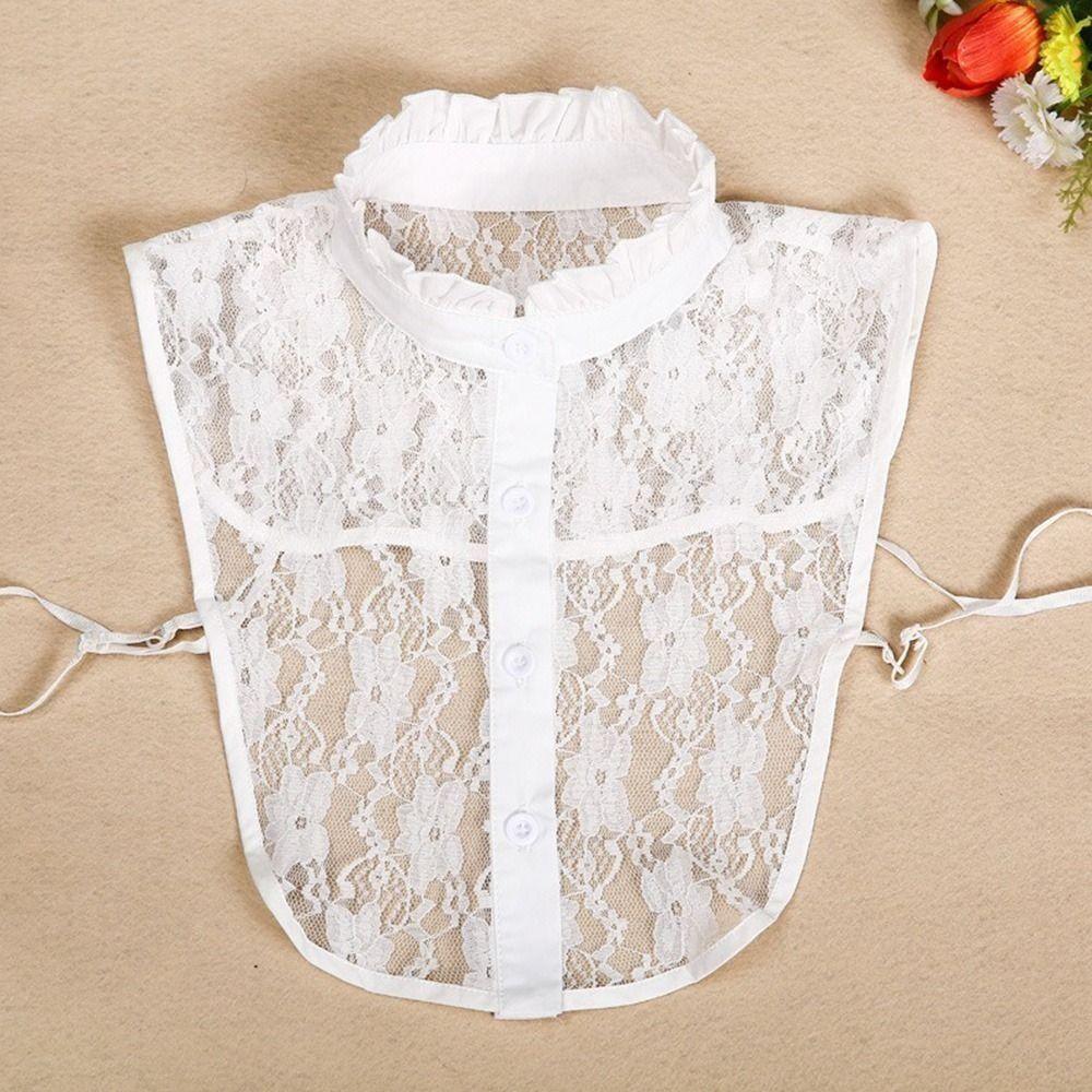 Detachable False Collar White Black Lapel Half Shirt Clothes Accessory Shawl Wrap  Women Girls