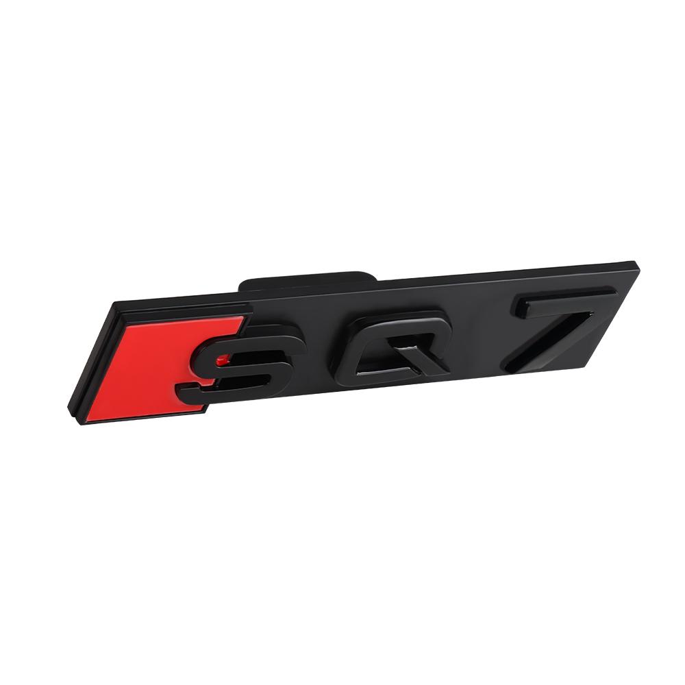 3D S3 S4 S5 S6 S7 S8 Logo ABS Car Front Grille Badge Sticekr Decoration For Audi SQ3 SQ5 SQ7 SQ8 W12 V6 RS3 RS4 RS5 RS6 RS7 RS8