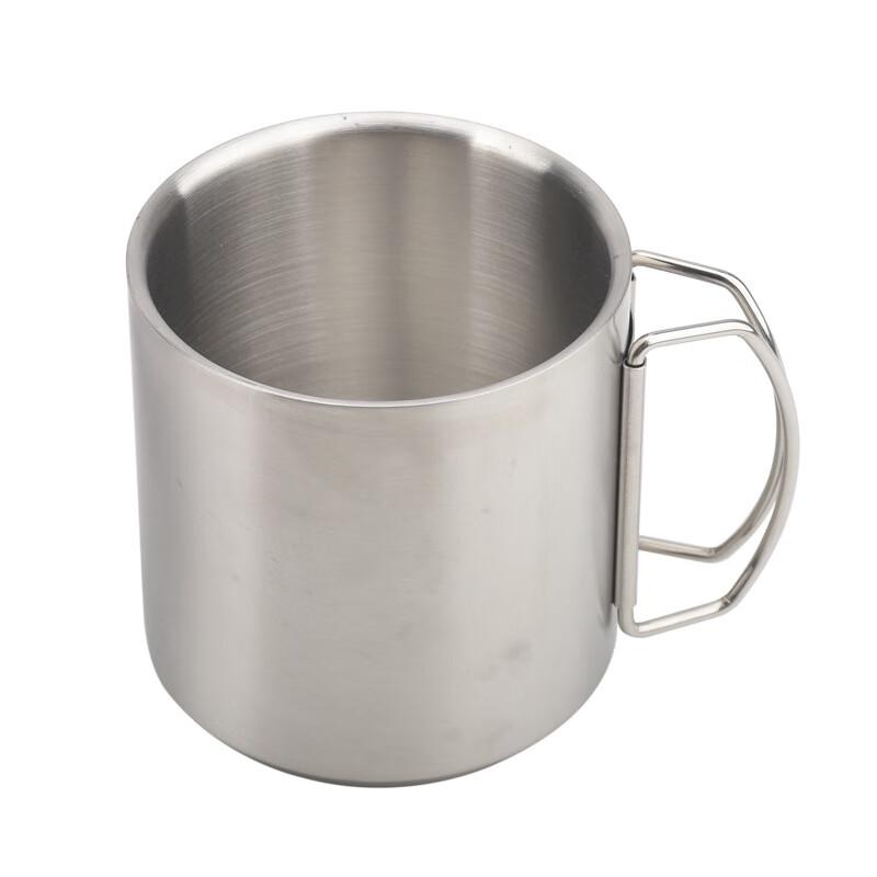 Zhongzhanggui Thickened Double-Layer 304 Stainless Steel Outdoor Portable Cup