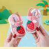 Summer Baby Sandals for Girls Strawberry Closed Toe Toddler Infant Kids Princess Walker's Baby Little Girls Shoes Sandals Size 16-25