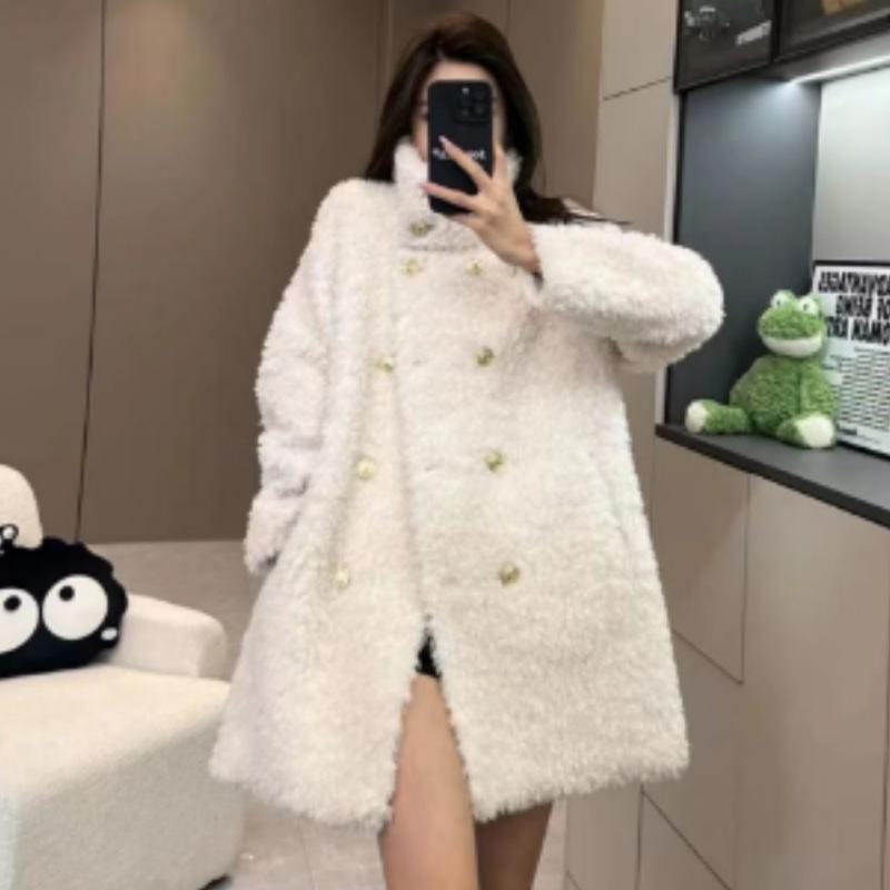 

Женское популярное новое осенне-зимнее модное пальто средней и большой длины, топ, хлопковая одежда S recommended 80-110