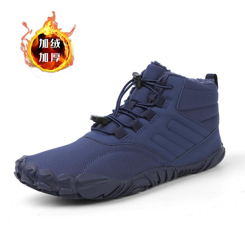 Men's and women's large size winter warm snow boots plush lining waterproof ankle boots non-slip outdoor shoes hiking mountaineering sports boots