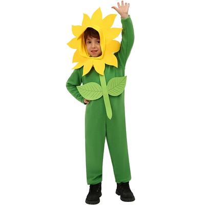 Unisex Kids Halloween Cosplay Costume Cute Sunflower & Sun Plant Theme Fancy Dress Up Outfit for Boys & Girls Child Performances