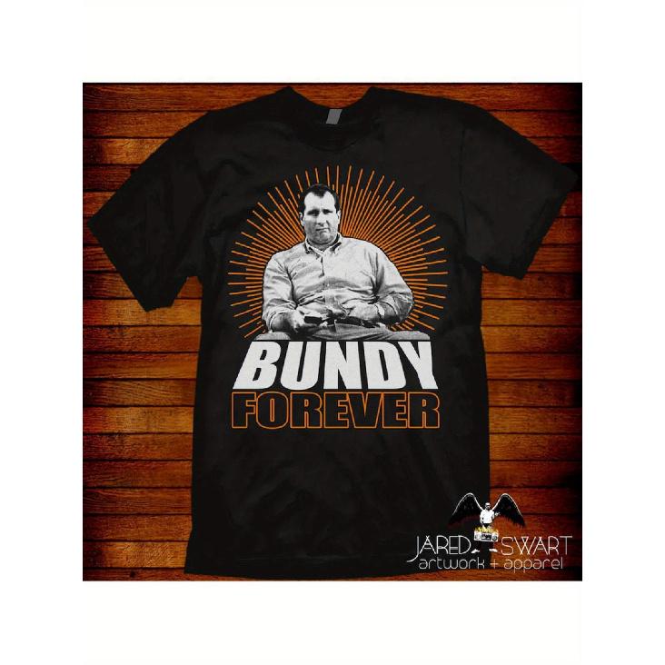 Bundy Forever T-Shirt - Black | Featuring a BUNDY FOREVER Design - Unisex Fun T-Shirt - Casual Attire Perfect for Any Season - Low Maintenance, S чёрный