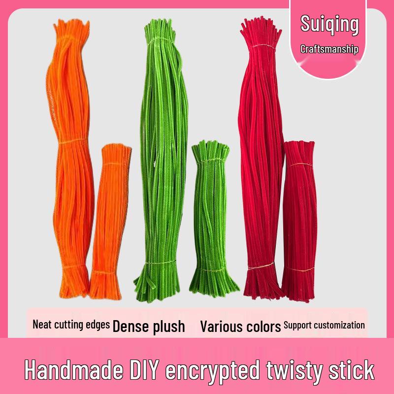 

60cm Extra-Length Chenille Stems for DIY Crafts & Educational Toys