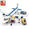 Non-Toxic Creative City Airbus Cargo Aircraft Plane Building Blocks Air Ambulance Airplane Model Bricks Educational Diy Toys For Kids Children