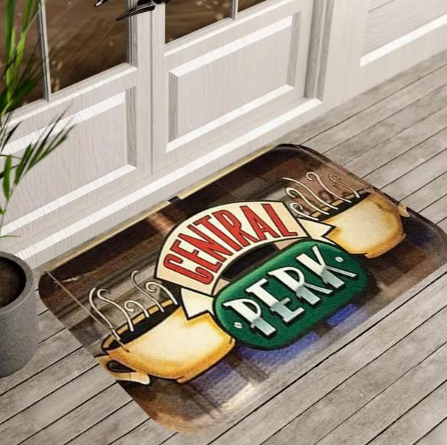 

Коврик для двери из сериала «Друзья» Сцена из кафе Central Perk Напольный коврик для гостиной, кухни, ванной комнаты Подарок для фанатов «Друзей» Декор для дома 40cm x 60cm