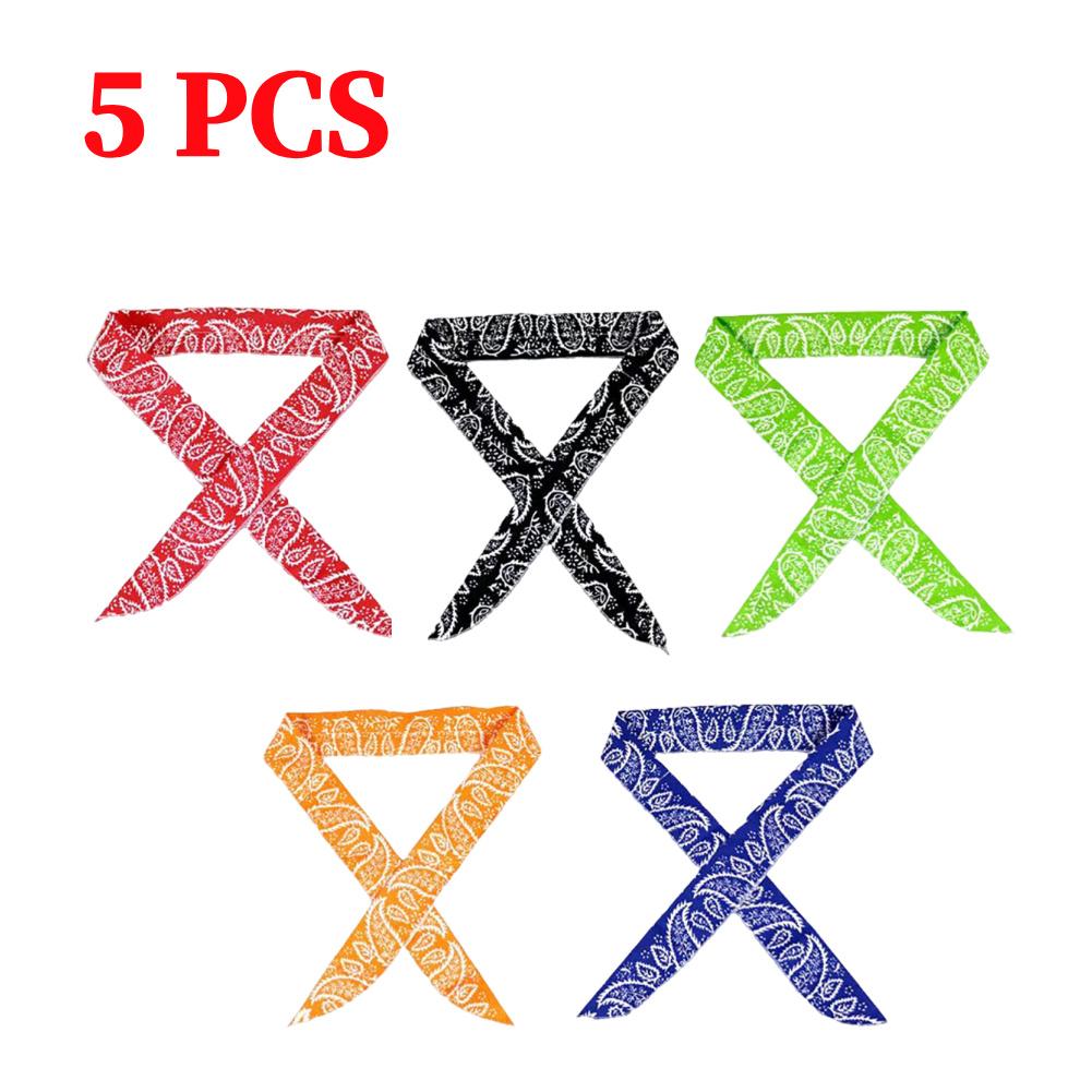 5-25Pcs Cool Scarf Neck Wrap Summer Sports Headband Chill Ice Sports Towel Wristband for Camping Running Golf Gym Beach Travel
