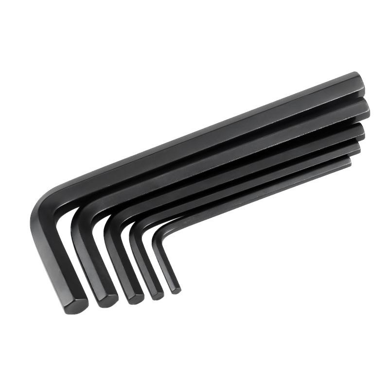 L-Shaped Nickel-Plated Allen Wrench Set: Single Hex Key in Sizes 1.5/2/3/4/5/6/8mm with Inner Hexagon Screwdriver.