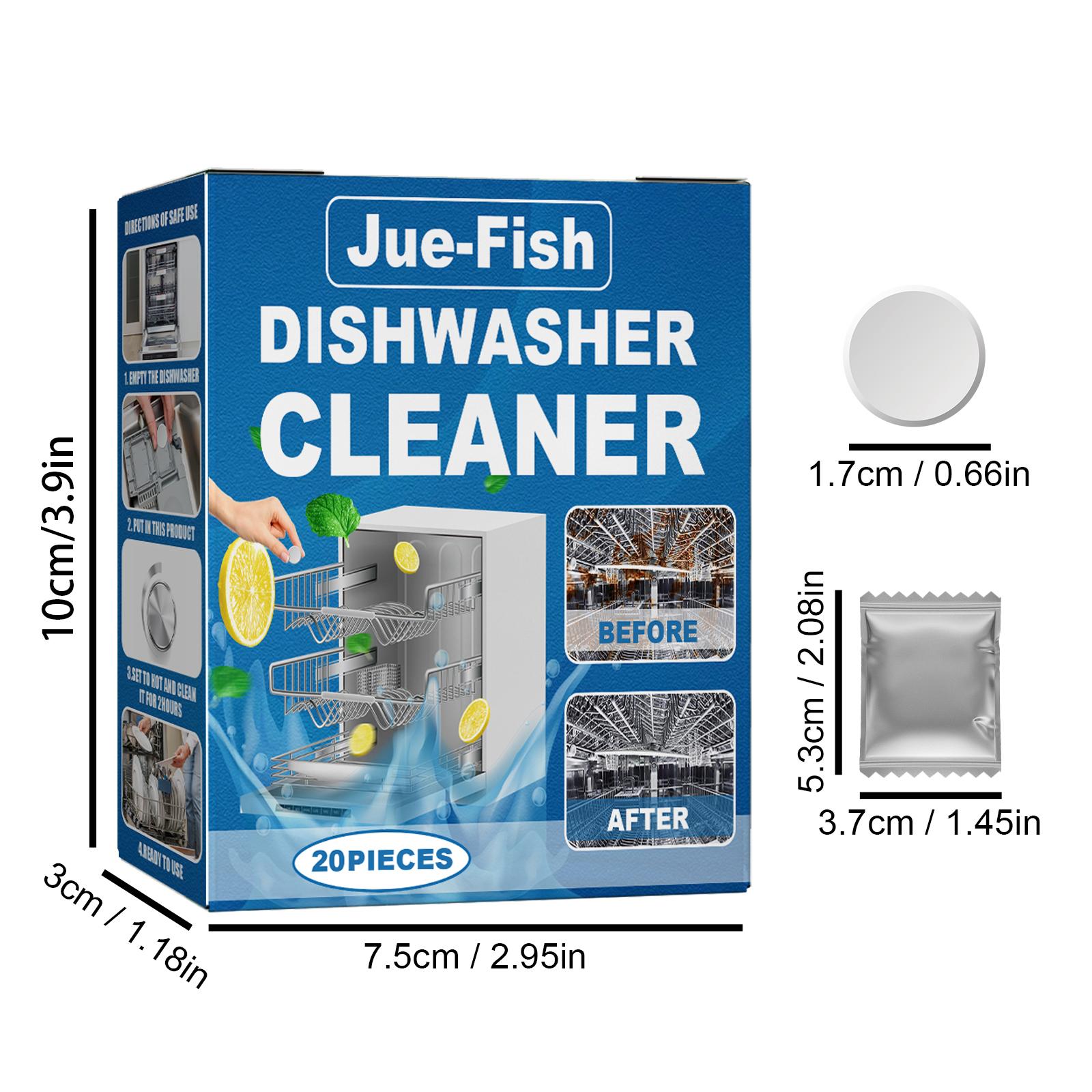 Dishwasher Cleaner Strong Oil Stain Removal Descaling Detergent Tablets Kitchen Cleaning Tools for Dishwasher Washing Machine 1 BOX
