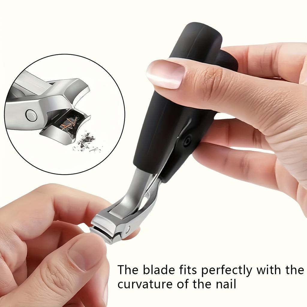 Heavy-Duty Podiatrist-Grade Nail Clippers for Seniors | Stainless Steel Blades | Splash-Proof Design with Easy-Grip Handles, Large Opening, Ergonomic