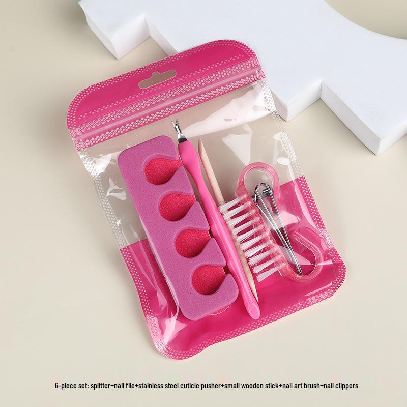 Portable PVC Cuticle Scraper & Nail Clipper Set - Nail Art Tool Kit
