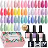 PHOENIXY 24 PCS Gel Nail Polish Set with Base and Glossy Matte Top Coat Soak Off Gel Nail Set Suitable for All Seasons Gel Polish Gifts