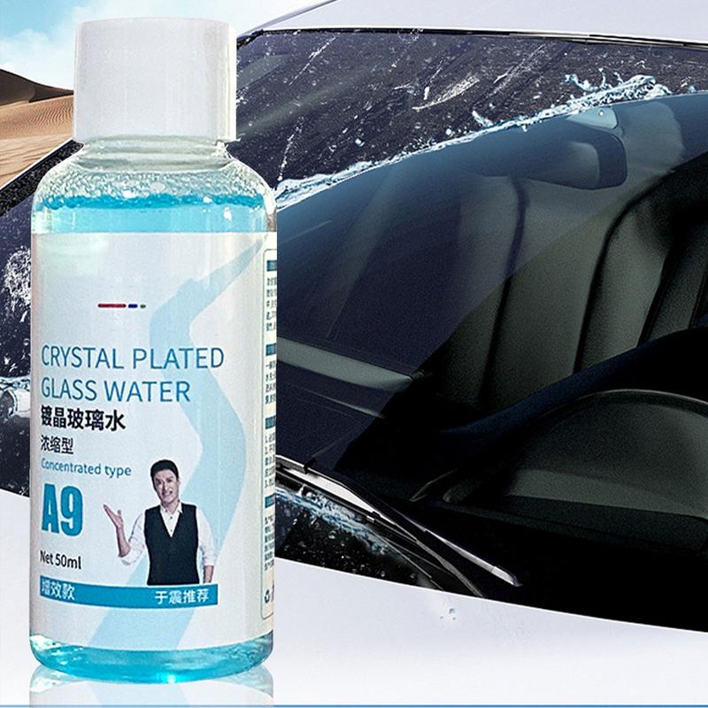Limpiacristales para Coche 50ml Limpiador de Cristales Eliminador de Manchas de Agua Cristalizado Agua para Cristales Hidrofóbico Parabrisas de Coche Aceite