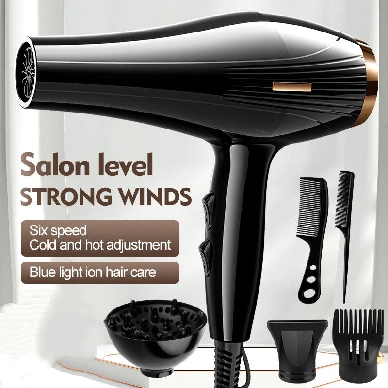 Professioneller Hochgeschwindigkeits-Haartrockner, Ionenföhn mit konstanter Temperatur & doppelter Kalt-/Heißluft, schnell trocknender Salon-Qualität für den Heimgebrauch, Haarstyler