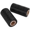 2 Rolls Waxed Thread Leather Sewing Stitching String Accessories DIY Handicraft Black