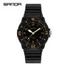 SANDA 6011 Classic 50M Waterproof Wristwatch TPU Strap Female Girl Clock New Top Luxury Brand Women Watch Quartz Lady Original