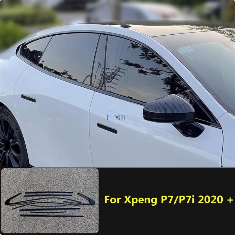 Car Styling Window Frame Sticker For Xpeng P7/P7i + Exterior Decoration Accessories Door Protector Trim Glass Side Strip
