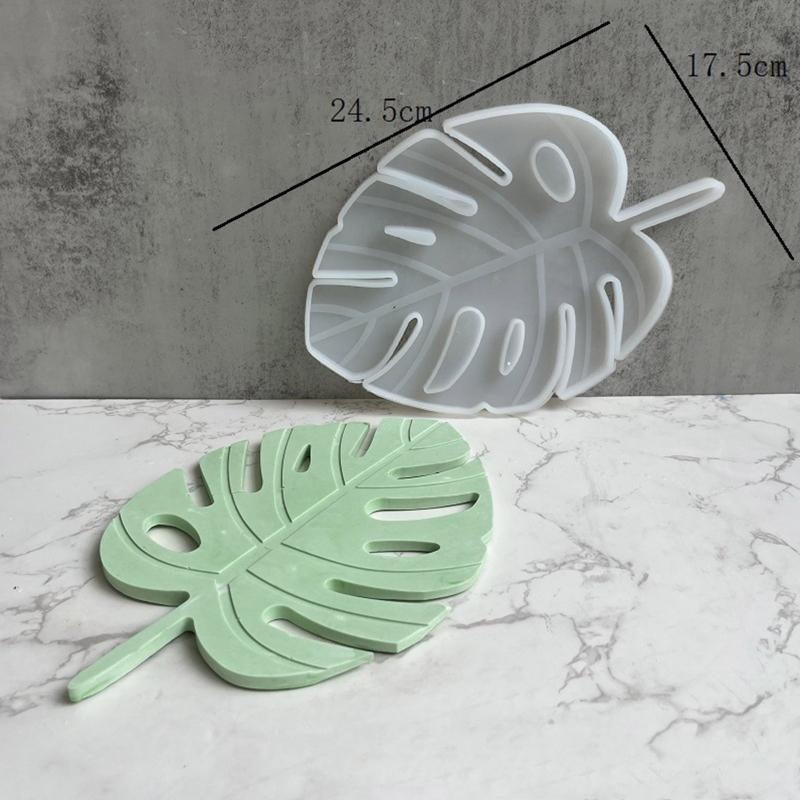 Diy Crystal Epoxy Irregular Leaf Coaster Pendant Silicone Mold Leaf Tray Mold for Casting with Resin Concrete Cement