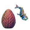 1 Set 3D-gedruckte Hai-Figur Bewegliche Gelenke Hai Fidget Toy Hai-Ei mit Gelenk-Hai darin Desktop-Dekoration Ornament