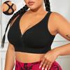 Beautiful Back Front Zipper Sports Bra, Shock-Absorbing And Gathering, Plus Size Running, Yoga, Fitness, Sports Bra For Women