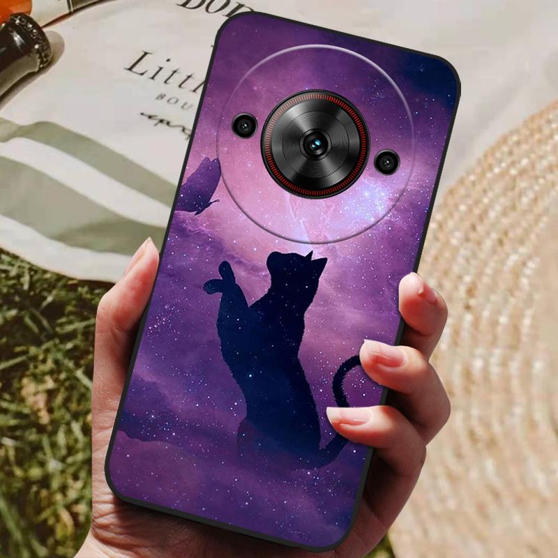Per ZTE Blade A75 5G Custodia Cool Stampata Silicone TPU Morbida Cover per ZTE Blade A75 5G Custodie Nere Protettive Guscio Telefono A 75 5G