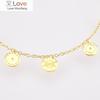 New 925 Sterling Silver Gold Metal Charm Coins Chain Bracelet Women Luxury Jewelry Fine Jewerly Party Rock Punk