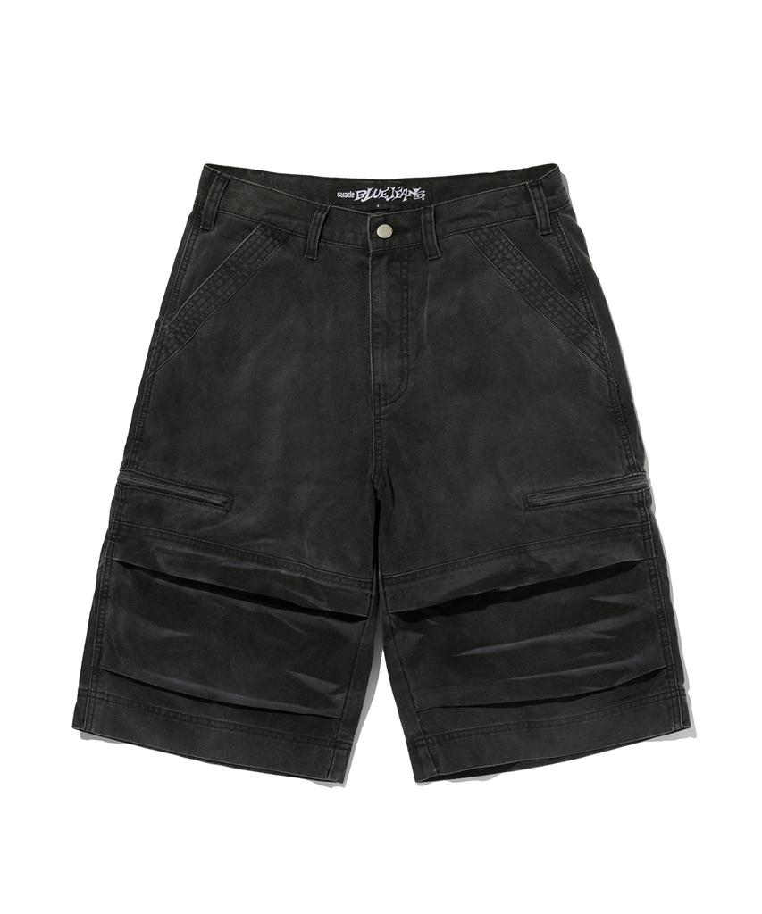 Seuweideu Utility Cargo Shorts [Black]