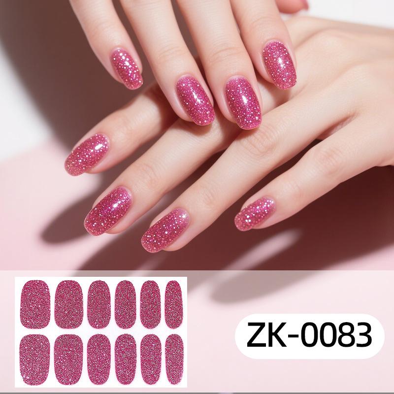 

Полное покрытие, блестящие наклейки для ногтей, милые девчачьи водонепроницаемые наклейки для ногтей nail sticker + nail setback