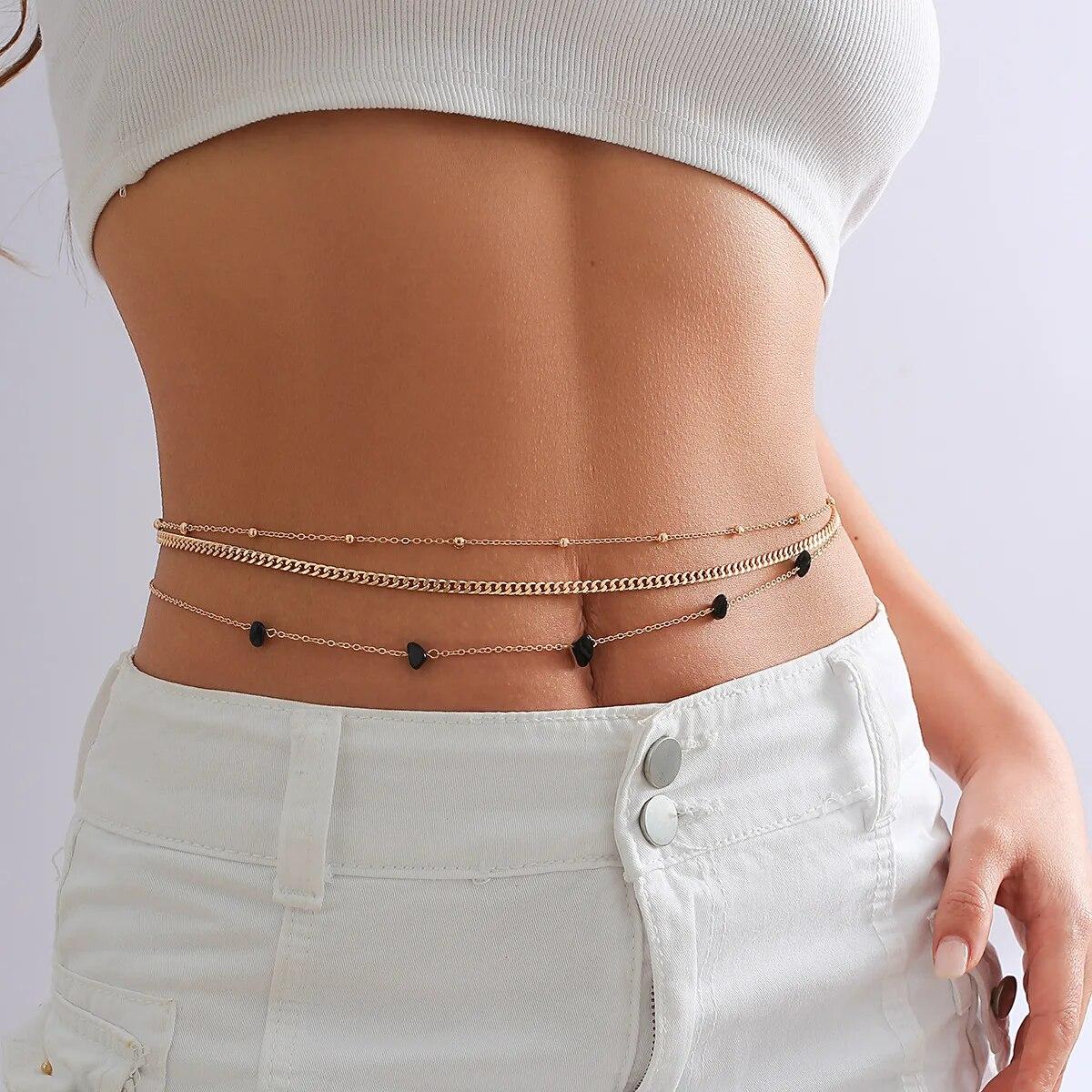 

Multilayer Sexy Stone Waist Belly Chain for Women Summer Beach Bikini Boho Belt Body Jewelry Party Wed Bridal Accessories New