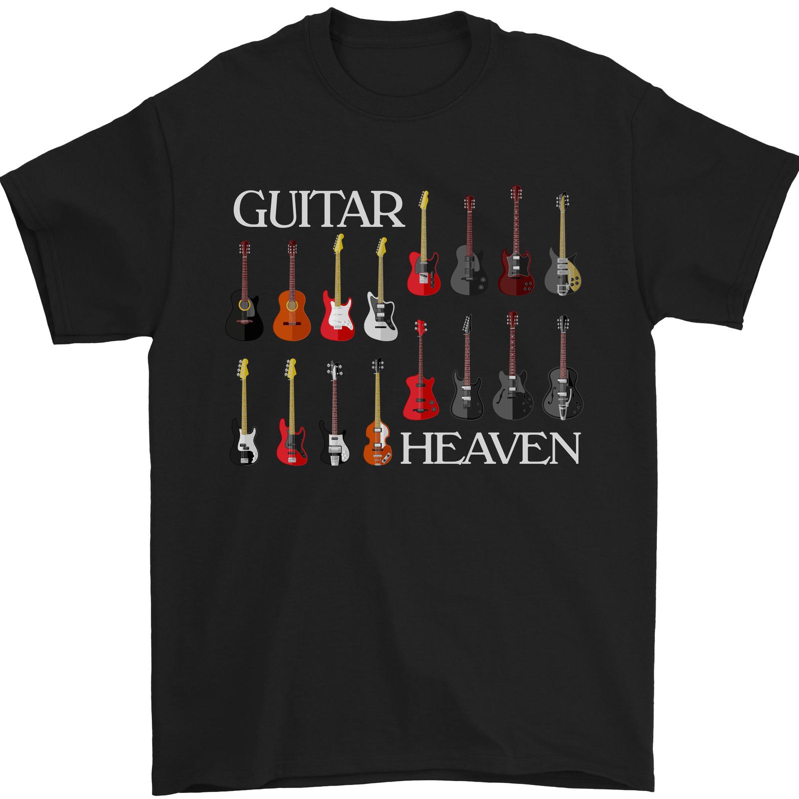 

26 Guitar Heaven Collection Мужская футболка гитариста акустическая 100% хлопок Унисекс футболка XXL