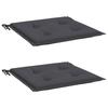 Garden Chair Cushion 2 Pcs. Anthracite 50x50x3 Cm Oxford Fabric