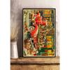 Vintage Christmas Metal Wall Decoration, Holiday Sticker Sign